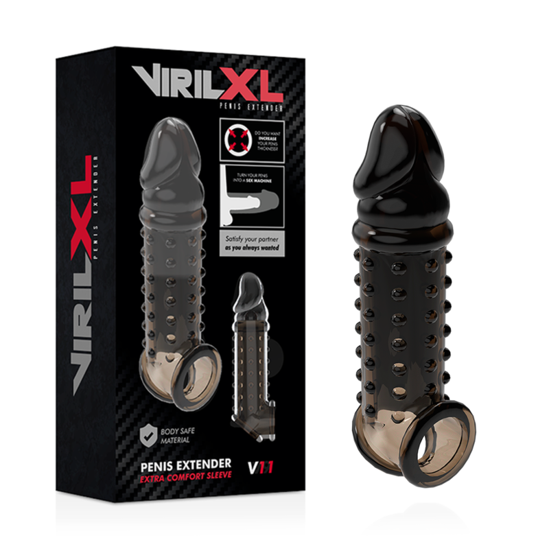 VIRILXL - V11 EXTENSIÓN DE PENE NEGRA Y FUNDA