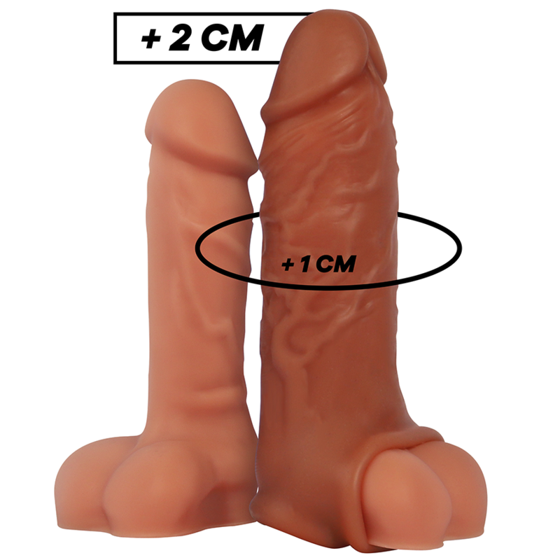 VIRILXL - EXTENSIÓN DE PENE DE SILICONA LÍQUIDA V9 MARRÓN
