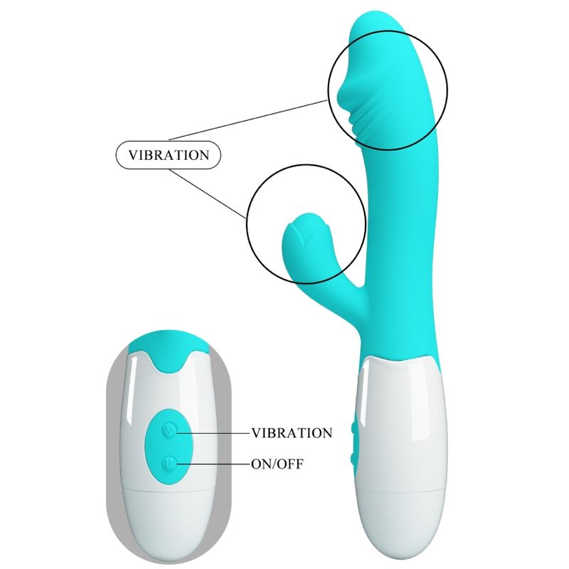 PRETTY LOVE - VIBRADOR SNAPPY G-SPOT AQUA VERDE