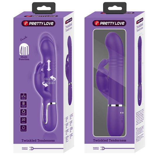 PRETTY LOVE - COALE VIBRADOR  COELHO 4 EM 1 ROXO