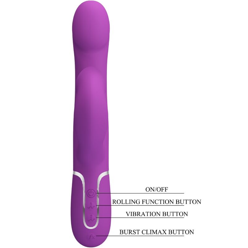 PRETTY LOVE - VIBRADOR E ESTIMULADOR MULTIFUNCIONAL 4 EM 1 ROXO