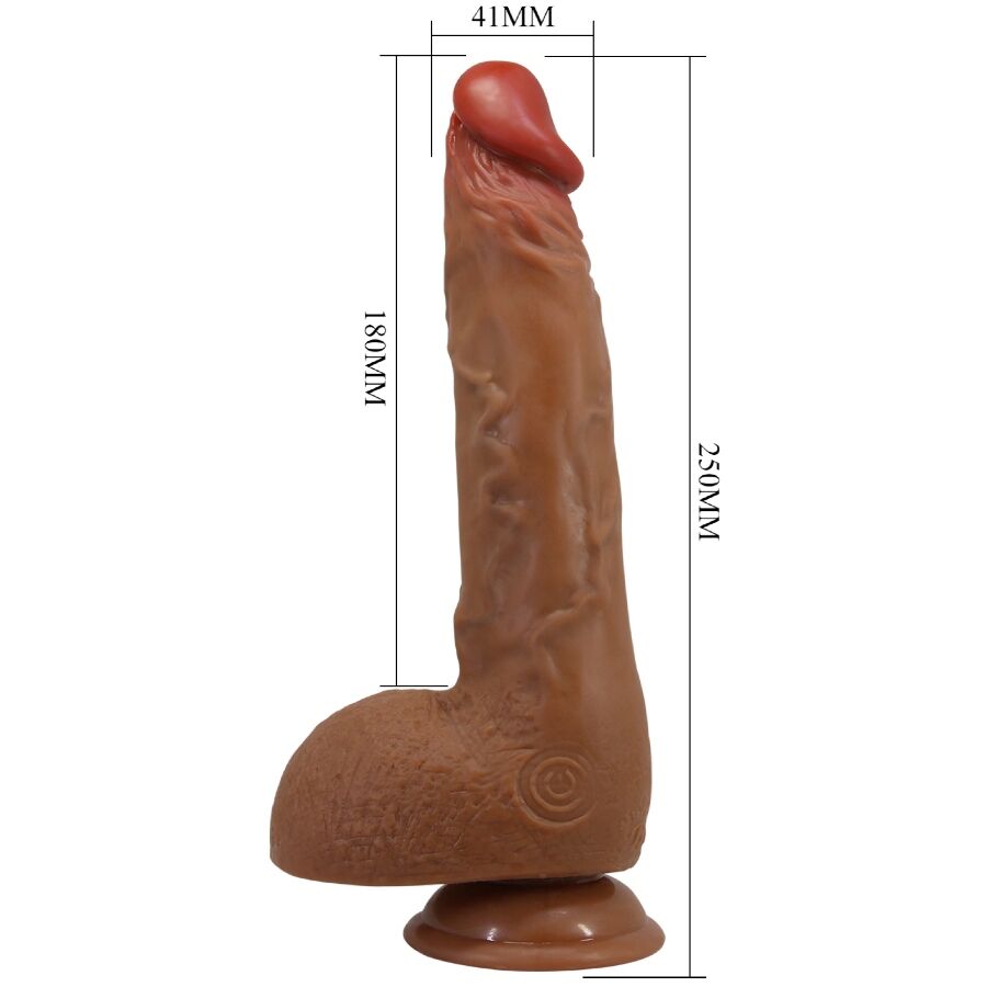 BAILE - BEAUTIFUL WILKS 5 CONFIGURAÇÕES VIBRADOR REALISTA 25 CM MULATO